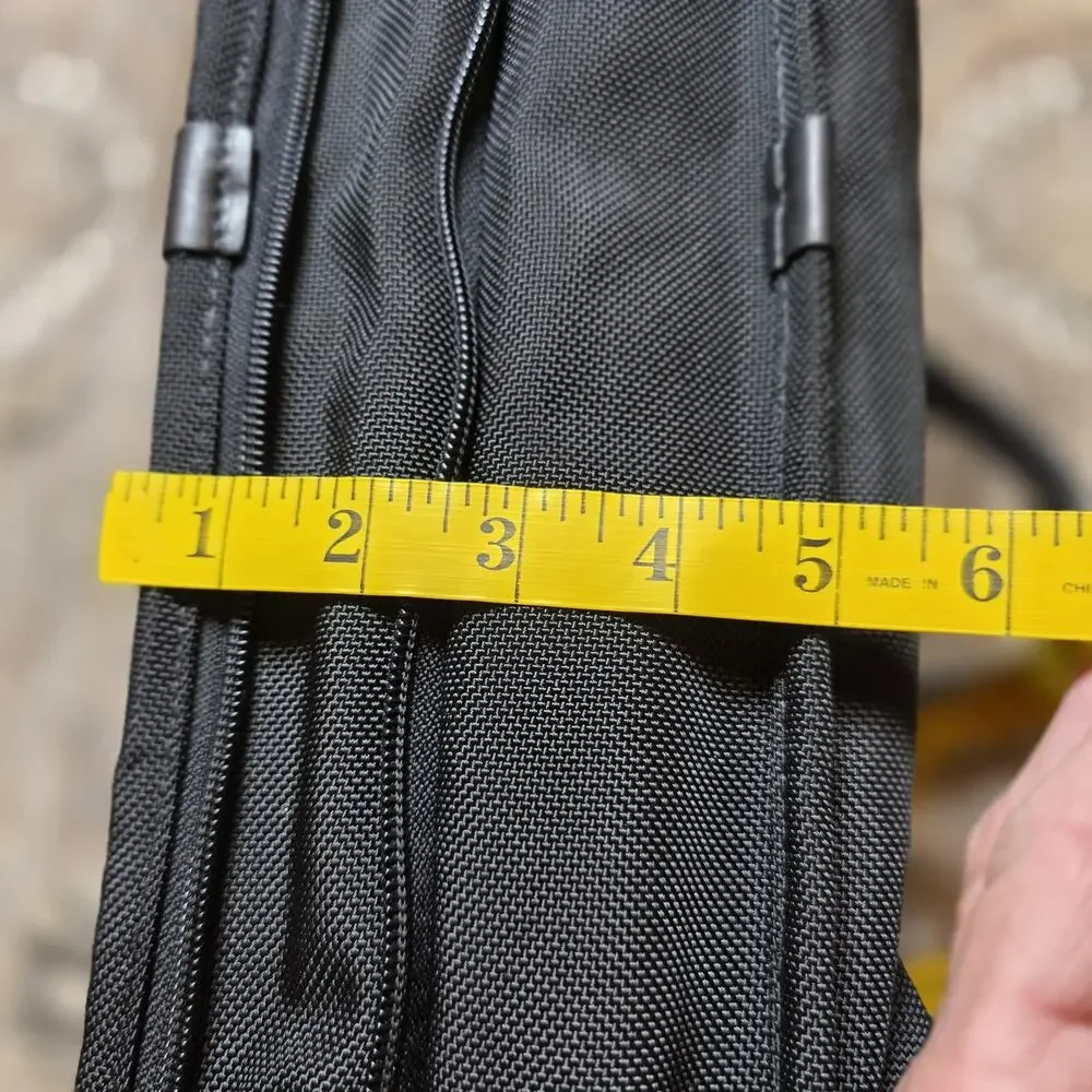 TUMI Ballistic Nylon Black Laptop Briefcase Messenger Bag Expandable Strap